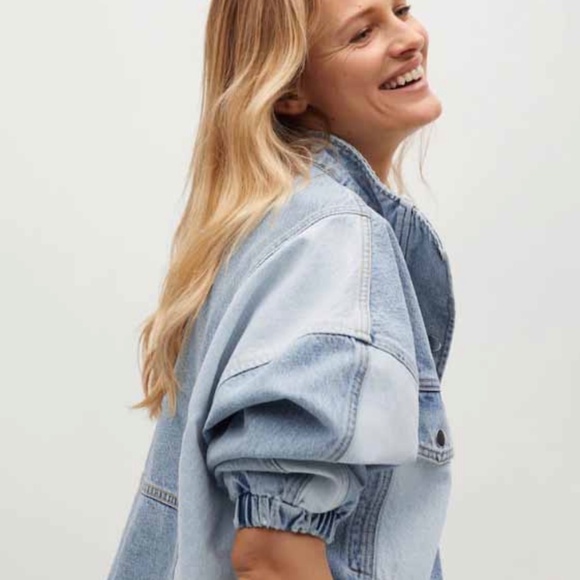 MANGO Premium ‘Cindy’ two-tone denim jacket - Picture 1 of 5